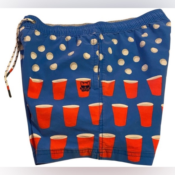 Party Pants Mens Beer Pong Board Shorts Unlined / Size Large - Picture 1 of 10